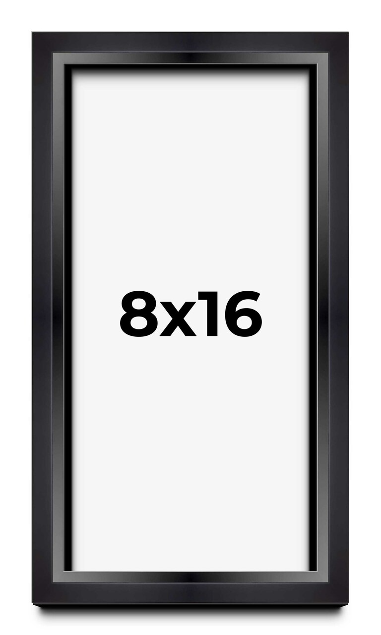 Panoramic Modern Shadow Box 1.5" Depth Black Frame - UV Acrylic, Backing, Hanging Hardware